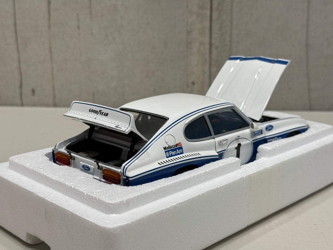 1975 ALLAN MOFFAT - FORD CAPRI RS 3100 - AUSTRALIAN SPORTS SEDAN - 1:18 SCALE DIECAST MODEL - AUTOart