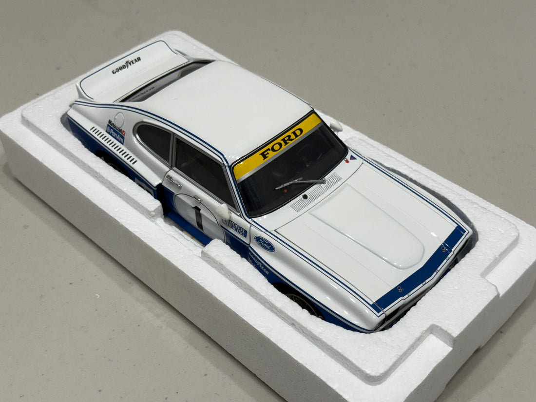 1975 ALLAN MOFFAT - FORD CAPRI RS 3100 - AUSTRALIAN SPORTS SEDAN - 1:18 SCALE DIECAST MODEL - AUTOart