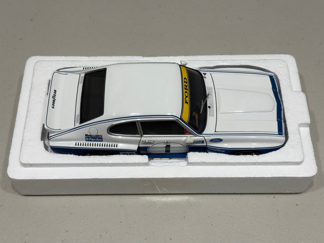 1975 ALLAN MOFFAT - FORD CAPRI RS 3100 - AUSTRALIAN SPORTS SEDAN - 1:18 SCALE DIECAST MODEL - AUTOart