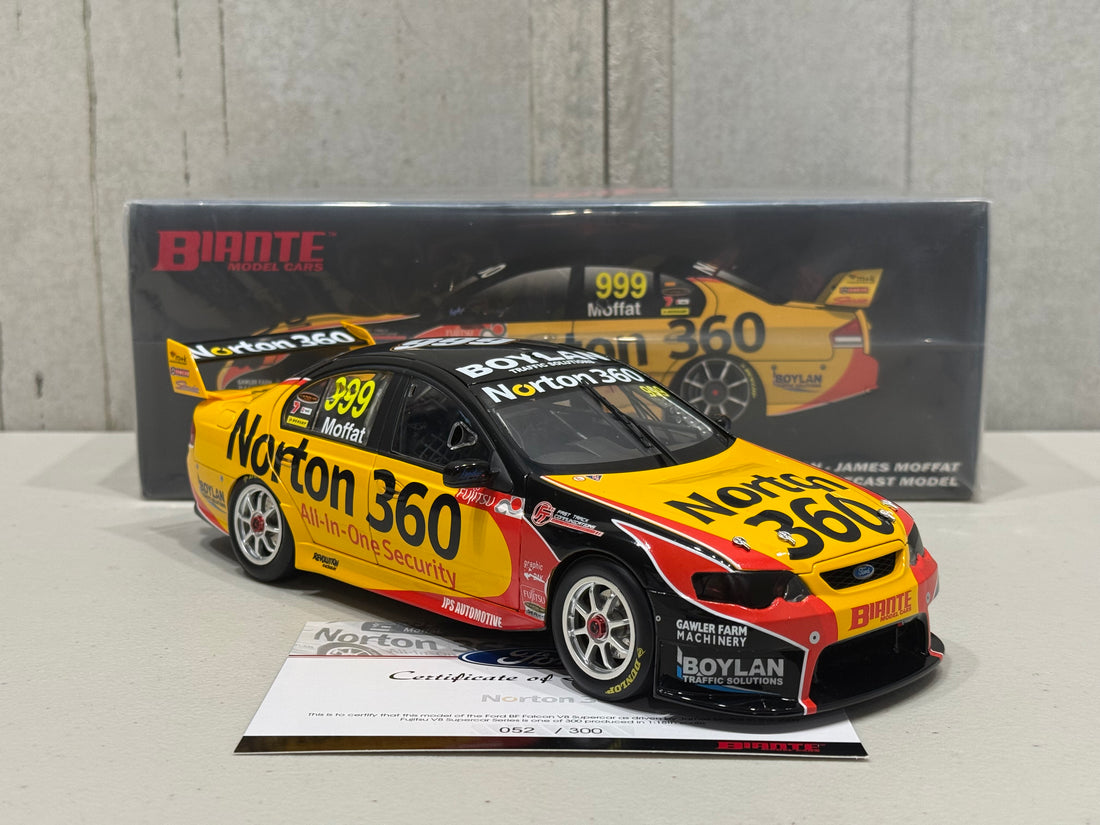 JAMES MOFFAT - NORTON 360 2009 FORD BF FALCON - 1:18 SCALE DIECAST MODEL - BIANTE
