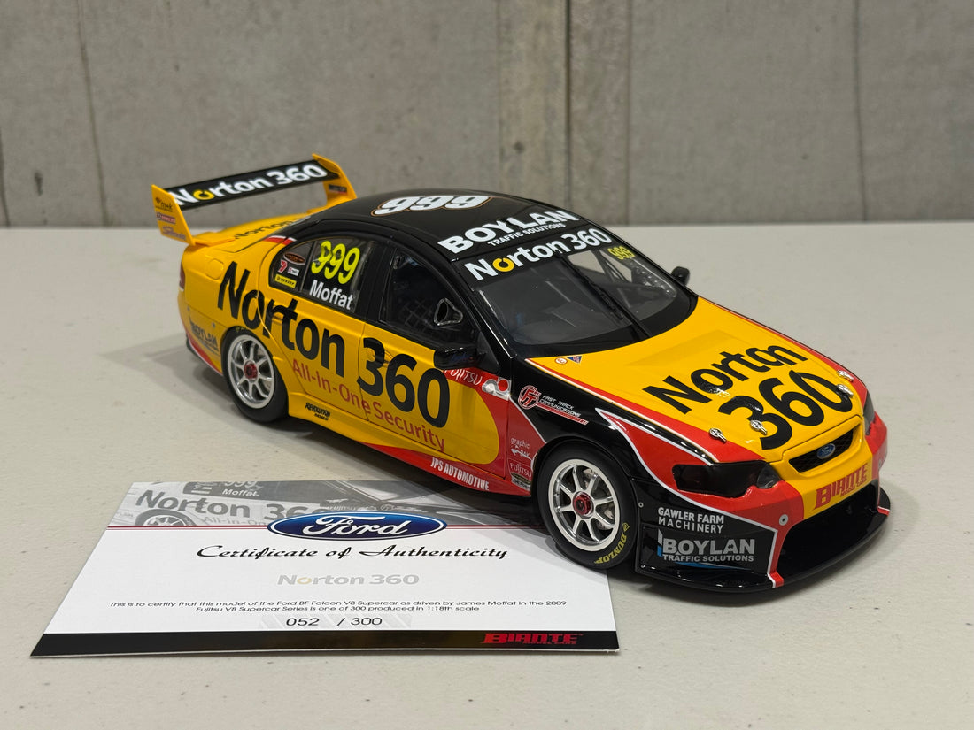 JAMES MOFFAT - NORTON 360 2009 FORD BF FALCON - 1:18 SCALE DIECAST MODEL - BIANTE