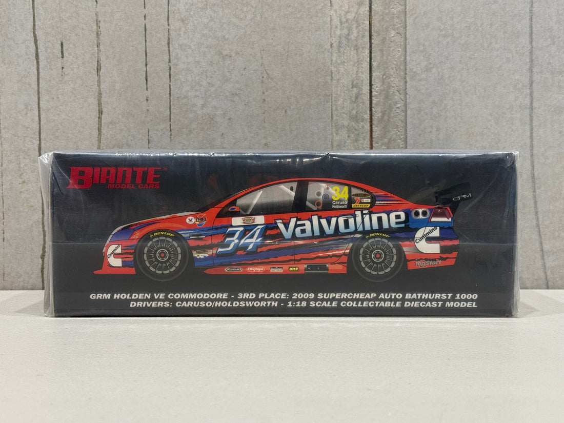 GRM HOLDEN VE COMMODORE- 3RD PLACE - 2009 SUPERCHEAP AUTO BATHURST 1000 - CARUSO/HOLDSWORTH - 1:18 SCALE DIECAST MODEL- BIANTE