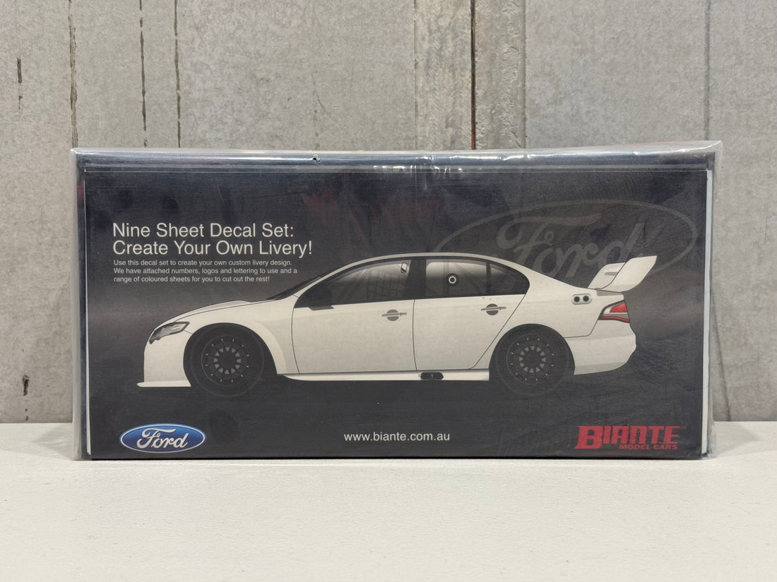 FORD FG FALCON LIMITED EDITION - WHITE WITH BONUS DECAL SET - 1:18 SCALE DIECAST MODEL - BIANTE