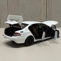 FORD FG FALCON LIMITED EDITION - WHITE WITH BONUS DECAL SET - 1:18 SCALE DIECAST MODEL - BIANTE