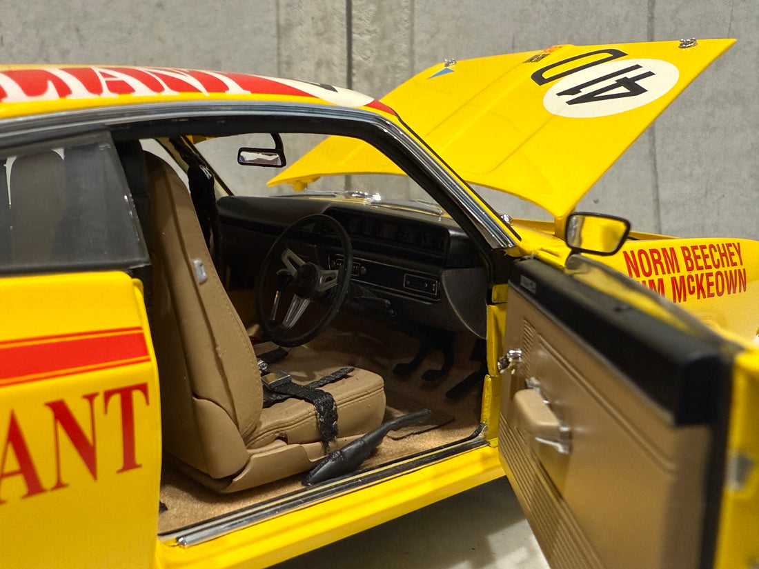 NORM BEECHEY/JIM McKEOWN - E38 R/T CHARGER - 1971 BATHURST WORKS ENTRY - 1:18 SCALE DIECAST MODEL