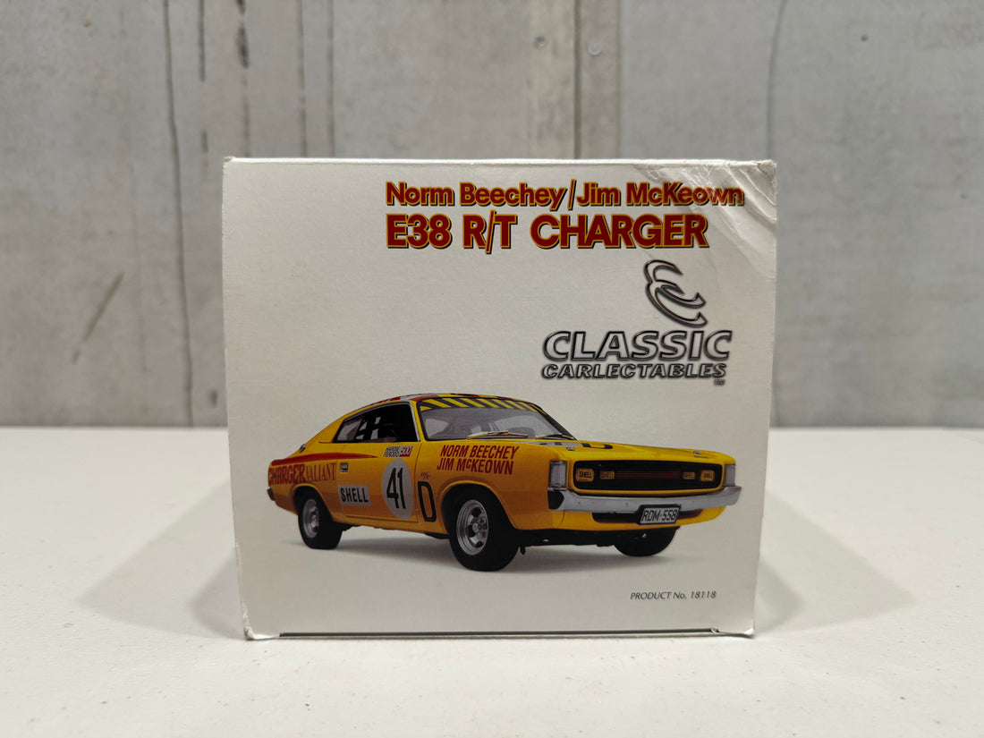 NORM BEECHEY/JIM McKEOWN - E38 R/T CHARGER - 1971 BATHURST WORKS ENTRY - 1:18 SCALE DIECAST MODEL