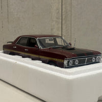 FORD XY FALCON GTHO PHASE III - VINTAGE BURGUNDY/GOLD SIDE STRIPES - 1:18 SCALE DIECAST MODEL - AUTOart