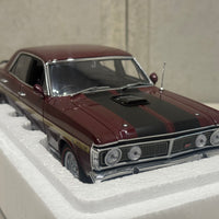 FORD XY FALCON GTHO PHASE III - VINTAGE BURGUNDY/GOLD SIDE STRIPES - 1:18 SCALE DIECAST MODEL - AUTOart