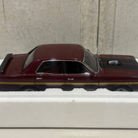 FORD XY FALCON GTHO PHASE III - VINTAGE BURGUNDY/GOLD SIDE STRIPES - 1:18 SCALE DIECAST MODEL - AUTOart