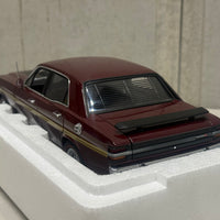 FORD XY FALCON GTHO PHASE III - VINTAGE BURGUNDY/GOLD SIDE STRIPES - 1:18 SCALE DIECAST MODEL - AUTOart