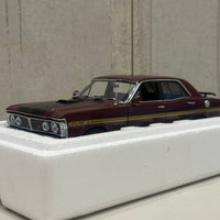 FORD XY FALCON GTHO PHASE III - VINTAGE BURGUNDY/GOLD SIDE STRIPES - 1:18 SCALE DIECAST MODEL - AUTOart