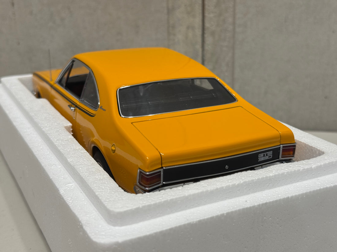 HG MONARO 70 GTS 350 - INDY ORANGE - W/CERTIFICATE - 1:18 SCALE DIECAST MODEL - AUTOart