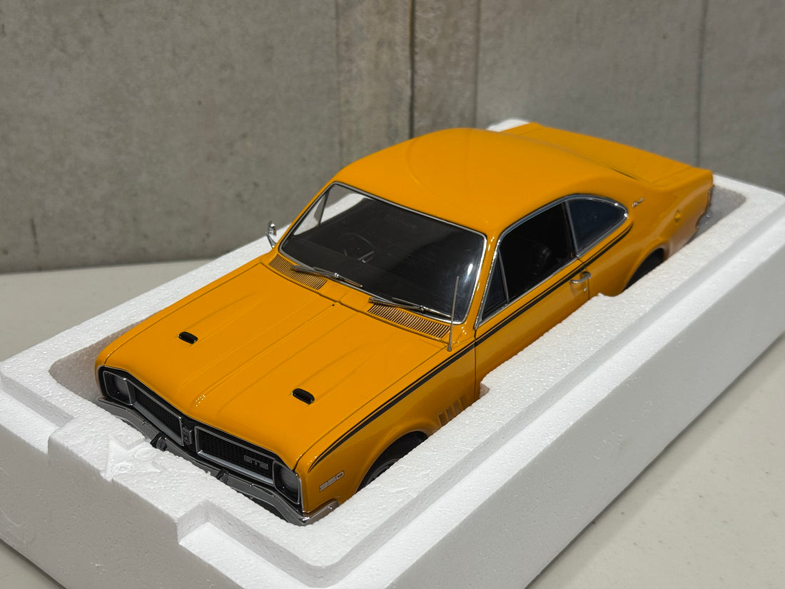 HG MONARO 70 GTS 350 - INDY ORANGE - W/CERTIFICATE - 1:18 SCALE DIECAST MODEL - AUTOart