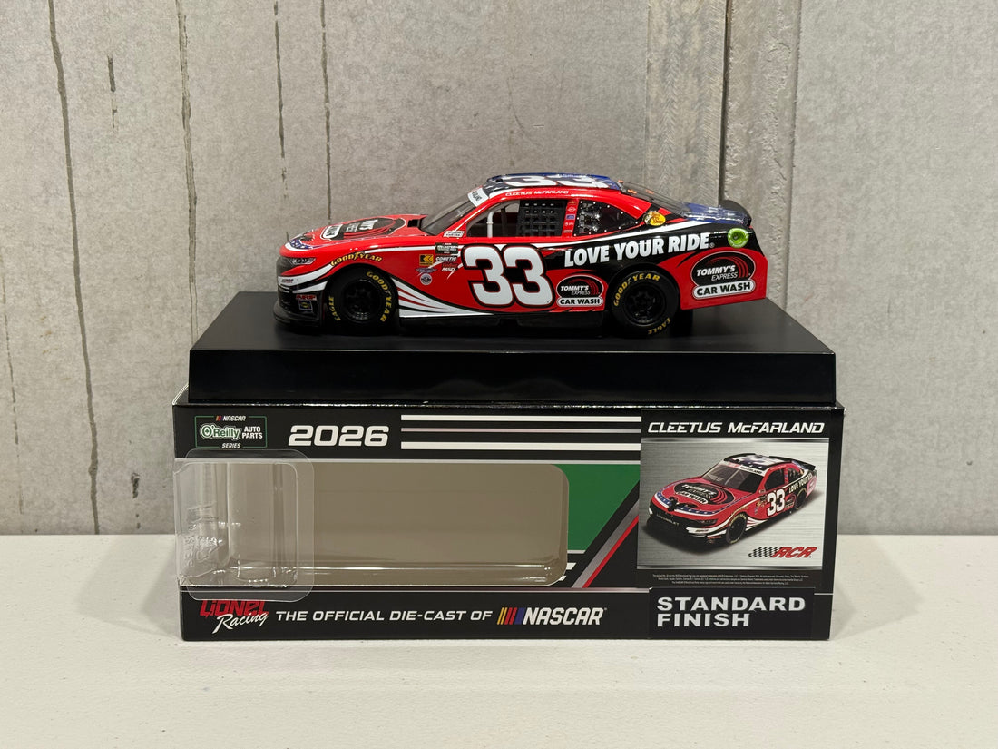 CLEETUS MCFARLAND 2026 TOMMY'S EXPRESS CAR WASH 1:24 SCALE ARC DIECAST