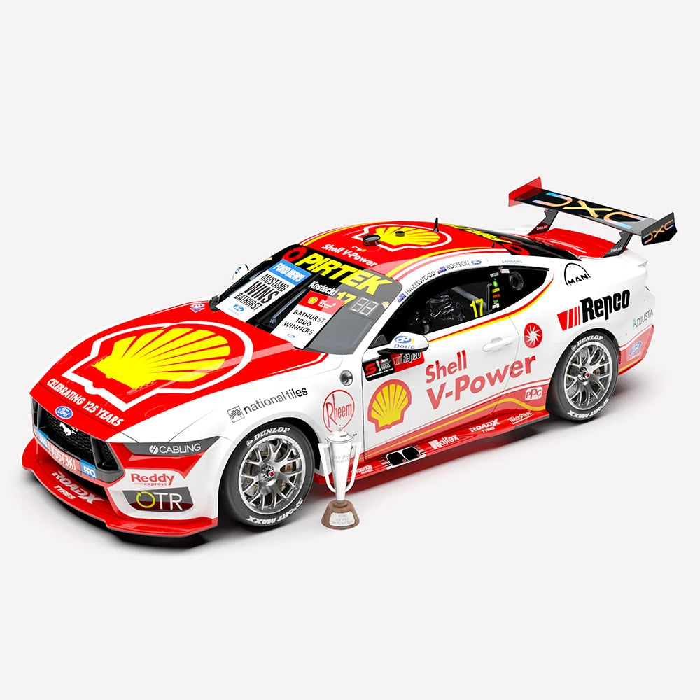 *PRE-ORDER* BRODIE KOSTECKI / TODD HAZELWOOD - SHELL V-POWER RACING TEAM #17 FORD MUSTANG GT - 2026 REPCO BATHURST 1000 WINNER - 1:12 SCALE MODEL - Authentic Collectables
