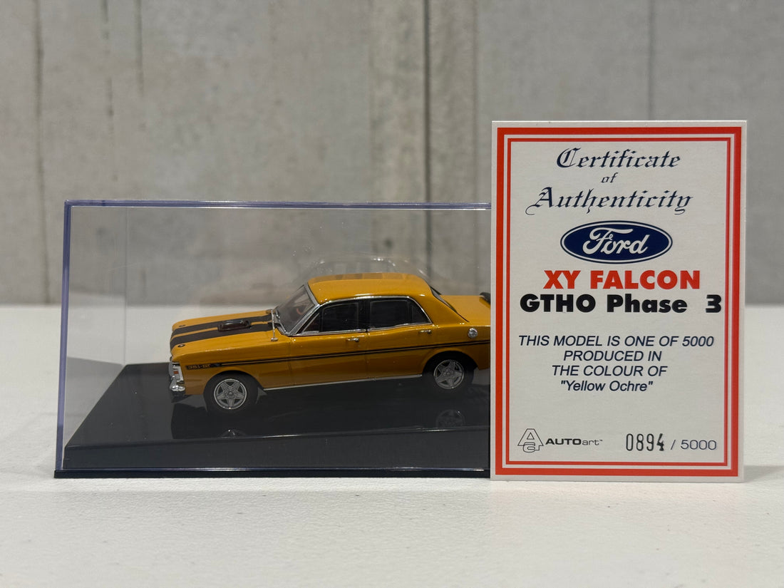 FORD XY GT-HO FALCON PHASE III - YELLOW OCHRE - 1:43 SCALE DIECAST MODEL - AUTOart