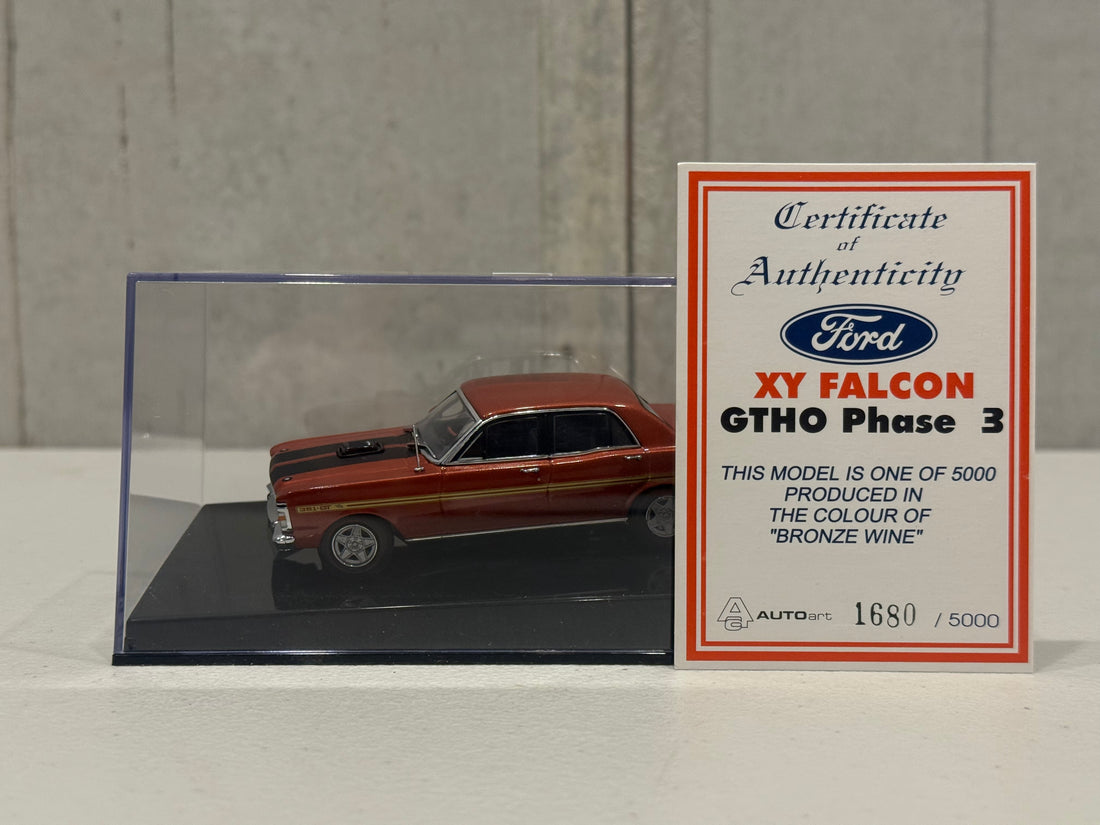 FORD XY GT-HO FALCON PHASE III - BRONZE WINE - 1:43 SCALE DIECAST MODEL - AUTOart