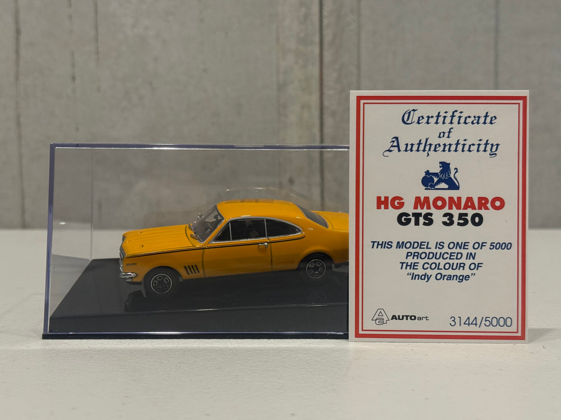 HOLDEN HG MONARO - INDY ORANGE - 1:43 SCALE DIECAST MODEL - AUTOart
