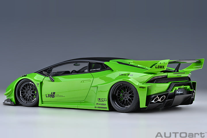 Lamborghini Huracan GT Liberty Walk LB Silhouette - Green - 1:18 Scale Model - AUTOart