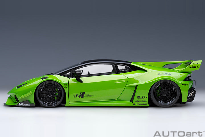 Lamborghini Huracan GT Liberty Walk LB Silhouette - Green - 1:18 Scale Model - AUTOart