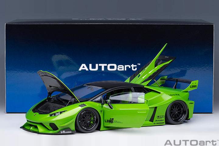 Lamborghini Huracan GT Liberty Walk LB Silhouette - Green - 1:18 Scale Model - AUTOart