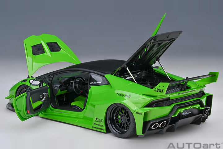 Lamborghini Huracan GT Liberty Walk LB Silhouette - Green - 1:18 Scale Model - AUTOart