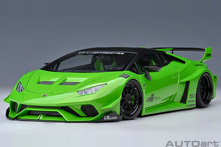 Lamborghini Huracan GT Liberty Walk LB Silhouette - Green - 1:18 Scale Model - AUTOart