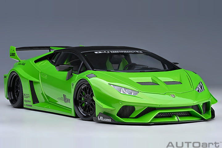 Lamborghini Huracan GT Liberty Walk LB Silhouette - Green - 1:18 Scale Model - AUTOart