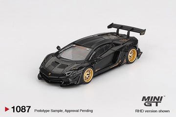 *PRE-ORDER* LB★WORKS Lamborghini Aventador Limited Edition Matte Black - 1:64 Scale Diecast Model - MINI GT