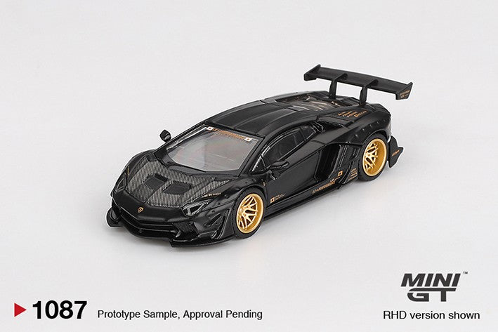 *PRE-ORDER* LB★WORKS Lamborghini Aventador Limited Edition Matte Black - 1:64 Scale Diecast Model - MINI GT