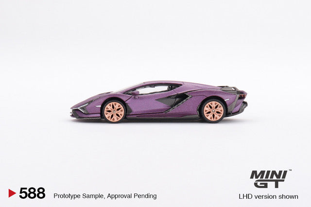 Lamborghini Sián FKP 37 Matte Viola SE30 - HK Exclusive - 1:64 Scale Diecast Model - Mini GT