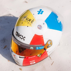 *PRE-ORDER* McLaren F1 Team - Lando Norris  Miami GP 2023 - 1:5 Scale Mini Helmet