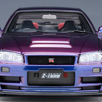 NISSAN SKYLINE GT-R (R34) Z-TUNE - MIDNIGHT PURPLE III - 1:18 SCALE MODEL - AUTOART