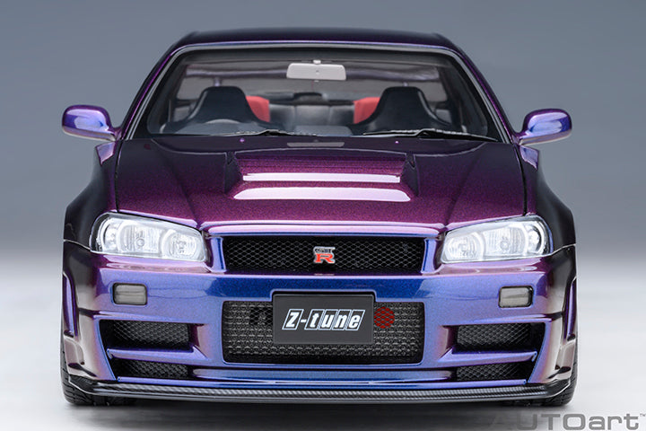 NISSAN SKYLINE GT-R (R34) Z-TUNE - MIDNIGHT PURPLE III - 1:18 SCALE MODEL - AUTOART