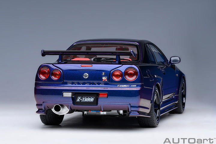 NISSAN SKYLINE GT-R (R34) Z-TUNE - MIDNIGHT PURPLE III - 1:18 SCALE MODEL - AUTOART