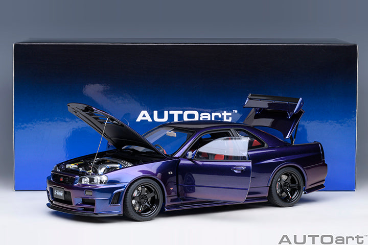 NISSAN SKYLINE GT-R (R34) Z-TUNE - MIDNIGHT PURPLE III - 1:18 SCALE MODEL - AUTOART