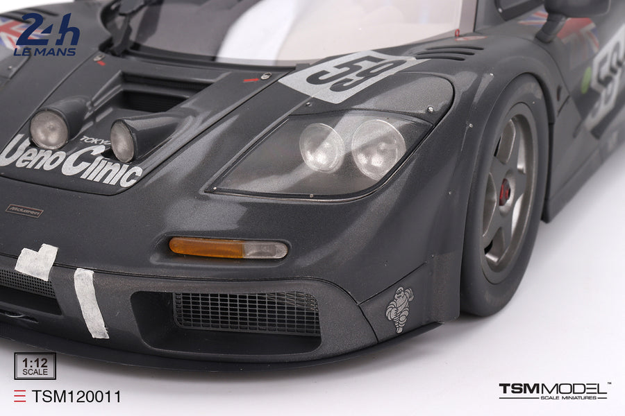 *PRE-ORDER* McLaren F1 GTR #59 1995 Le Mans 24Hr Winner Post-Race Weathered Raced Version  - 1:12 Scale Model - TSM