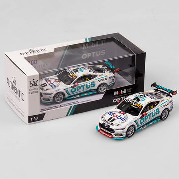 Chaz Mostert - Mobil 1 Optus Racing #25 Ford Mustang GT - 2023 Supercars Championship Season - 1:43 Scale Diecast Model - Authentic Collectables