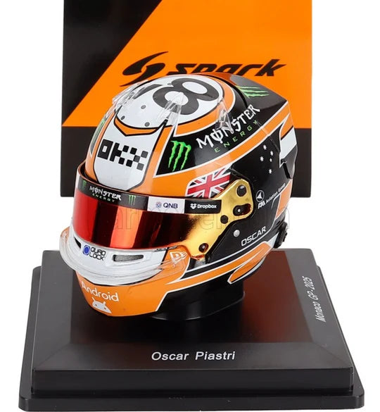 OSCAR PIASTRI - 2025 MONACO GP - McLAREN FORMULA 1 TEAM - 1:5 SCALE HELMET - SPARK
