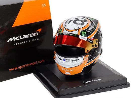 OSCAR PIASTRI - 2025 MONACO GP - McLAREN FORMULA 1 TEAM - 1:5 SCALE HELMET - SPARK