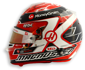 *PRE-ORDER* MoneyGram Haas F1 Team  Kevin Magnussen 2023 - 1:5 Scale Mini Helmet