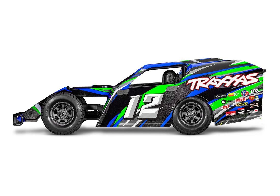 TRAXXAS - SLASH MODIFIED - DIRT OVAL RACER - GREEN - 1:10 SCALE