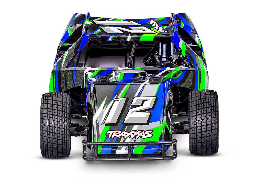 TRAXXAS - SLASH MODIFIED - DIRT OVAL RACER - GREEN - 1:10 SCALE