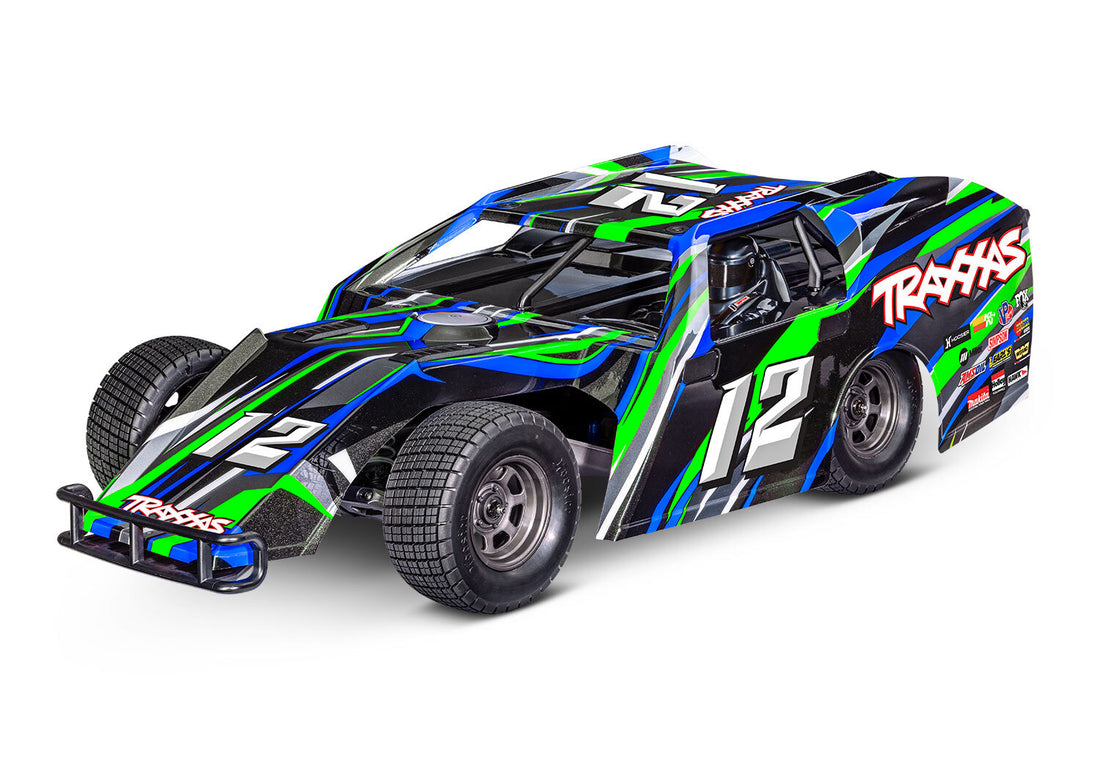 TRAXXAS - SLASH MODIFIED - DIRT OVAL RACER - GREEN - 1:10 SCALE