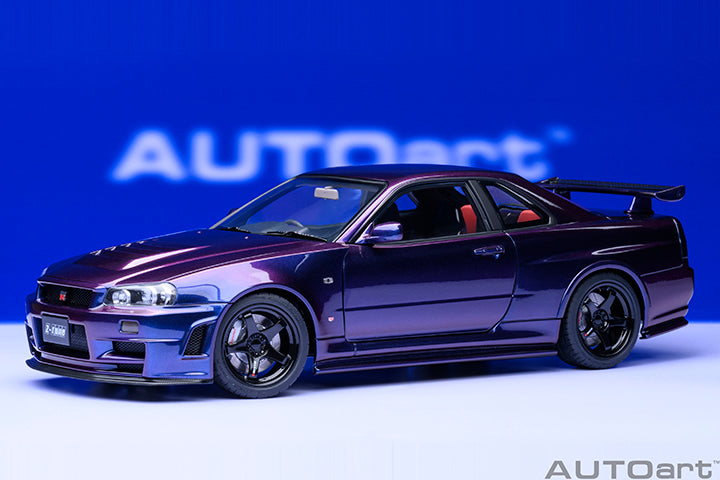 NISSAN SKYLINE GT-R (R34) Z-TUNE - MIDNIGHT PURPLE III - 1:18 SCALE MODEL - AUTOART