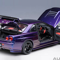 NISSAN SKYLINE GT-R (R34) Z-TUNE - MIDNIGHT PURPLE III - 1:18 SCALE MODEL - AUTOART