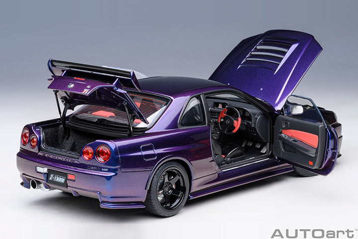 NISSAN SKYLINE GT-R (R34) Z-TUNE - MIDNIGHT PURPLE III - 1:18 SCALE MODEL - AUTOART