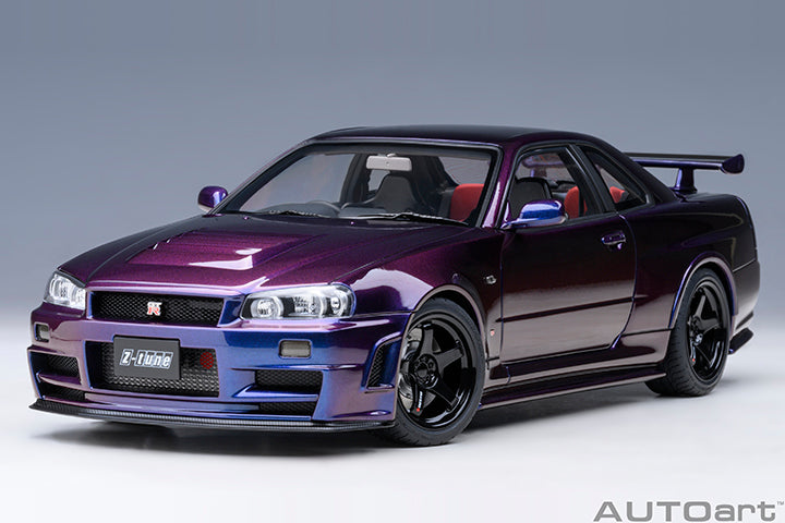 NISSAN SKYLINE GT-R (R34) Z-TUNE - MIDNIGHT PURPLE III - 1:18 SCALE MODEL - AUTOART