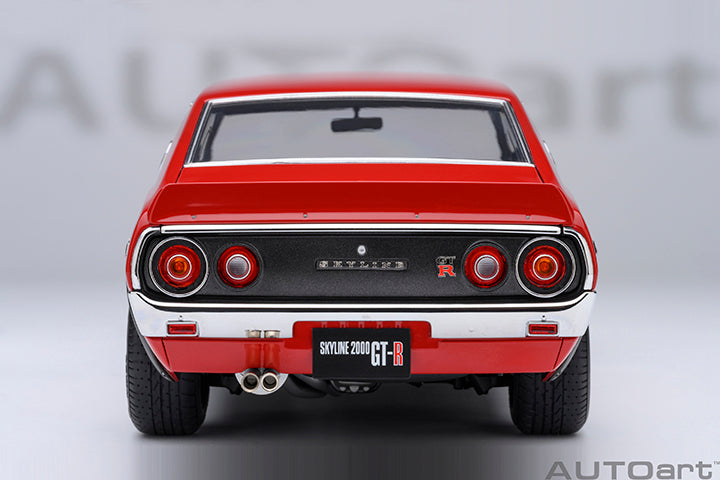 NISSAN SKYLINE 2000 GT-R (KPGC110) TUNED VERSION (RED) - 1:18 SCALE MODEL - AUTOart