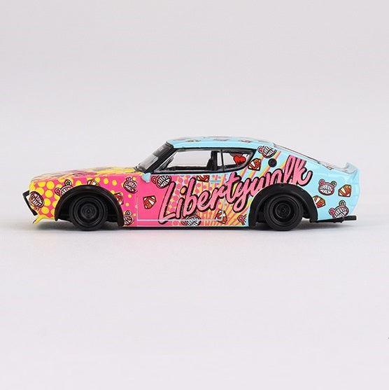 NISSAN SKYLINE (C110) “KENMERI” LIBERTY WALK LBWK - 1:64 SCALE DIECAST MODEL - MINI GT